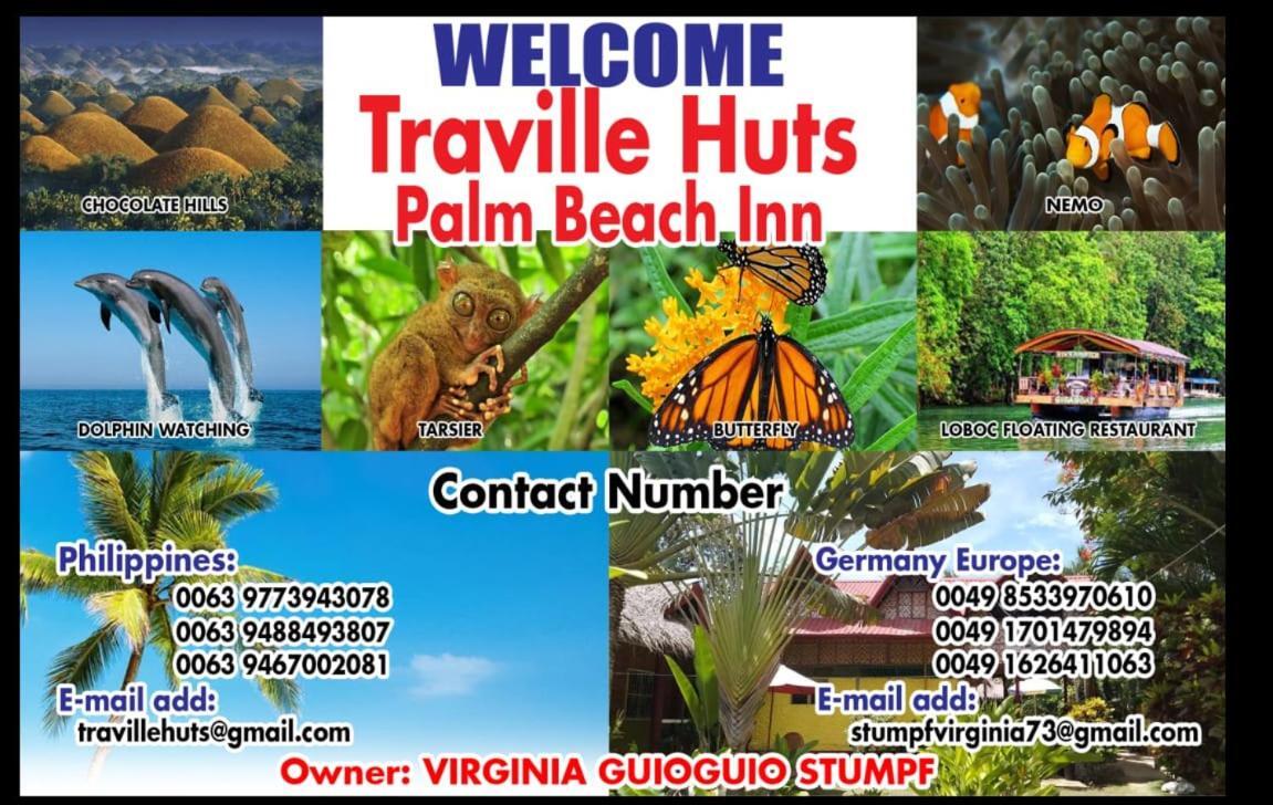 Traville Huts Palm Beach Inn Panglao Exterior photo